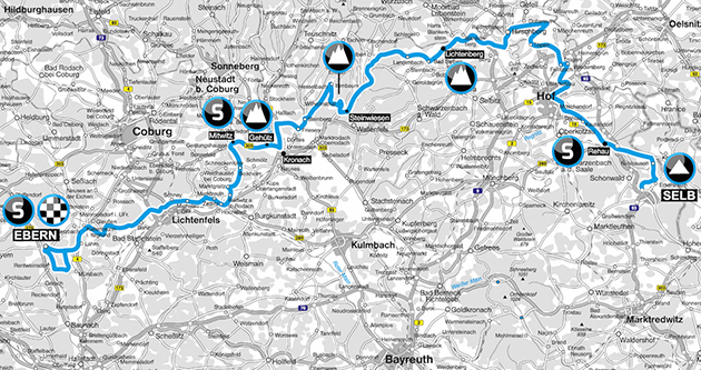 Tour of Bavaria stage 3 map